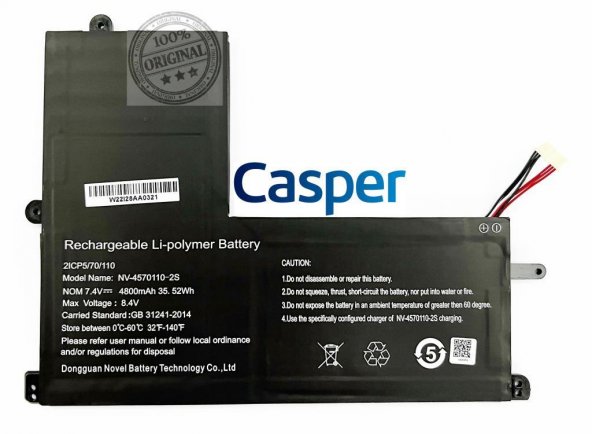 Casper Nirvana C350 NV-4570110-2S celeron Batarya Pil Orijinal