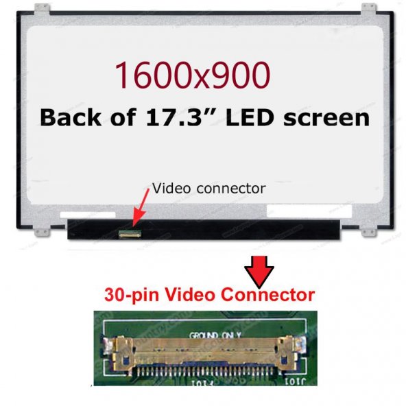 Lenovo 81RG000CTX Ekran 17.3 Slim 30 pin Panel