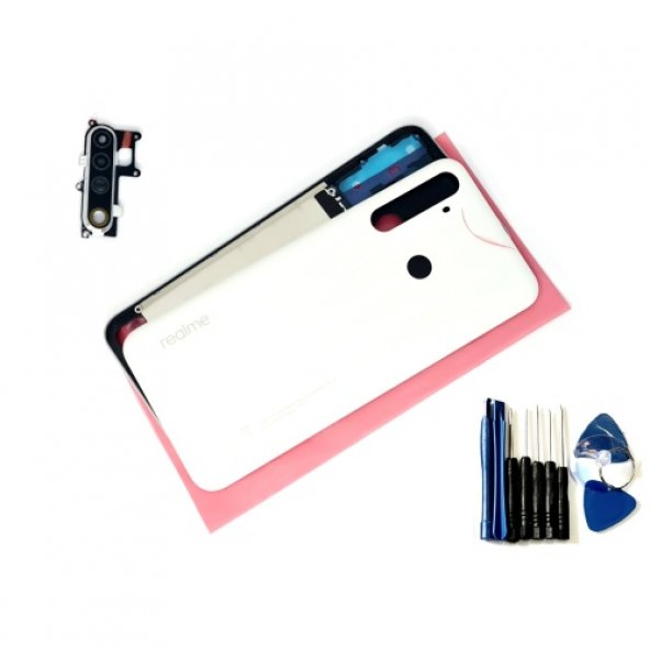 Tkgz Oppo Realme 6İ ORJ Kasa Arka Pil Batarya Kapağı Beyaz