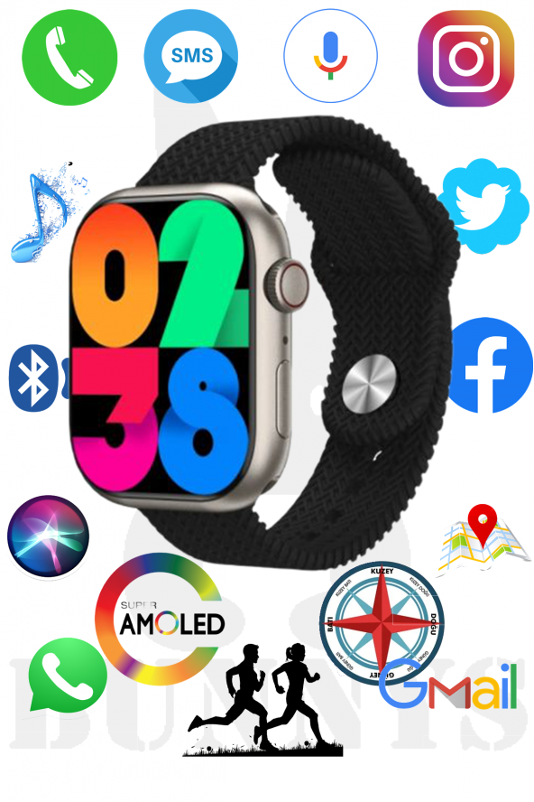 Redmi Uyumlu Akıllı Saat Konuşma Özellikli Watch 9 PRO 45MM AMOLED EKRAN