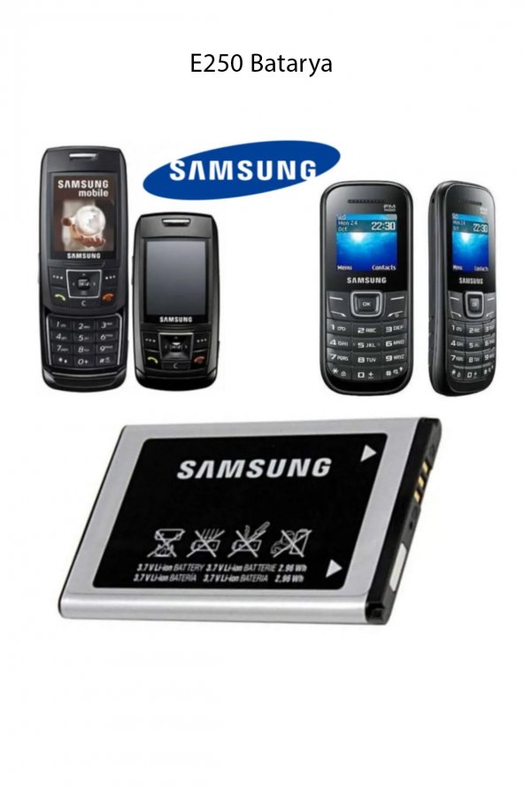 Samsung E250 Model Telefonla Uyumlu Batarya Pil 800 Mah