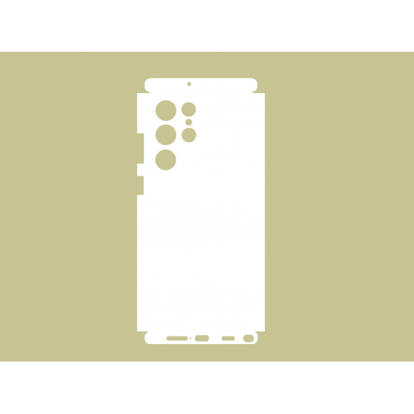 Samsung Galaxy S22 Ultra Uyumlu Telefon Full Cover Sticker Kaplama Beyaz ( Ürün Kılıf Değildir )