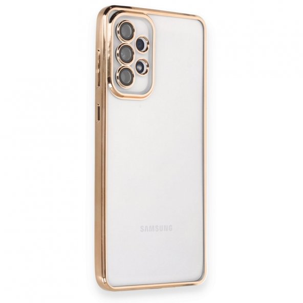 Samsung Galaxy A33 5G Kılıf Razer Lensli Silikon - Gold