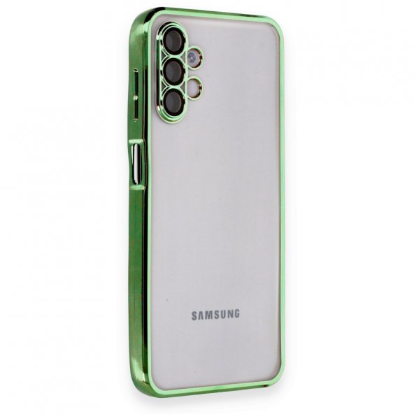 Samsung Galaxy A04S Kılıf Razer Lensli Silikon - Yeşil