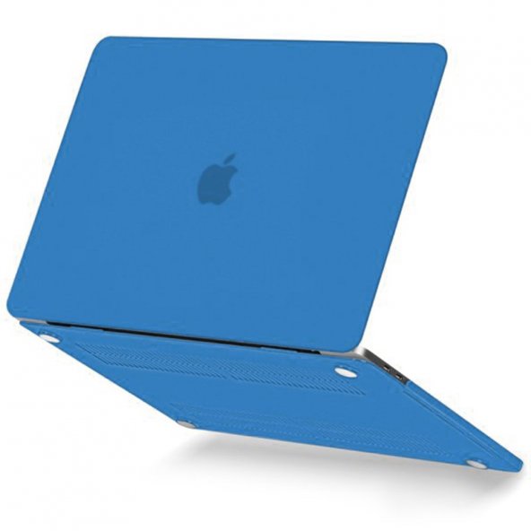 Macbook Pro 13 2021 Macbook Buzlu Kapak - Mavi
