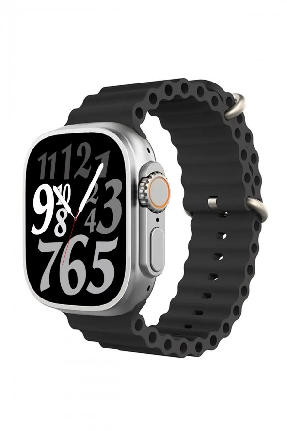 Zmsmart Watch 8 Ultra Akıllı Saat Sesli Görüşme Fitness Özellikleri 49mm Ultra Geniş Ekran Gümüş-Siyah