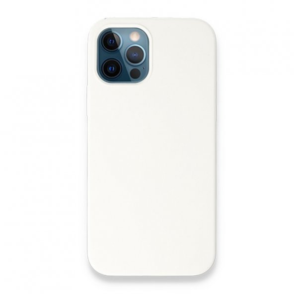 iPhone 12 Kılıf Magneticsafe Lansman Silikon Kapak - Beyaz