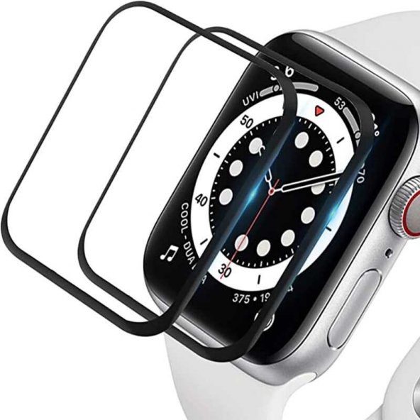 Apple Watch 7 45mm Ekran Koruyucu Kavisli Tam Kaplayan Koruma (PMMA)