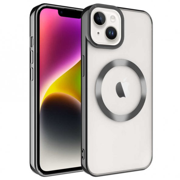Apple iPhone 14 Plus Kılıf Magsafe Wireless Destekli Kamera Korumalı Kenarları Renkli Kapak (SETRO)