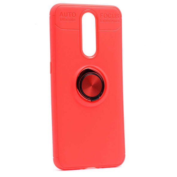 Oppo RX17 Pro Kılıf Kamera Çıkıntılı Renkli Yüzüklü Standlı Mıknatıslı Kapak (RAVEL)