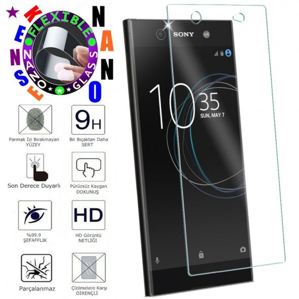 Sony Xperia XA1 Ultra Nano Ekran Koruyucu Kırılmaz Nano Cam Esnek İnce Flexible Koruma HD (AD93KCN)