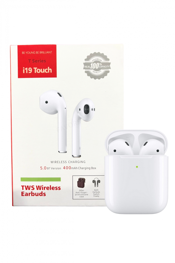 Apple iPhone 11 Pro Max Uyumlu Kulaklık Bluetooth Son Model i19 Touch
