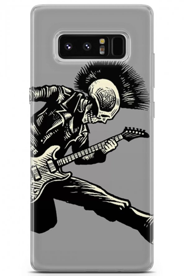 Samsung Galaxy Note 8 Uyumlu Kılıf Punky 07 Silikon Punk Gitarist
