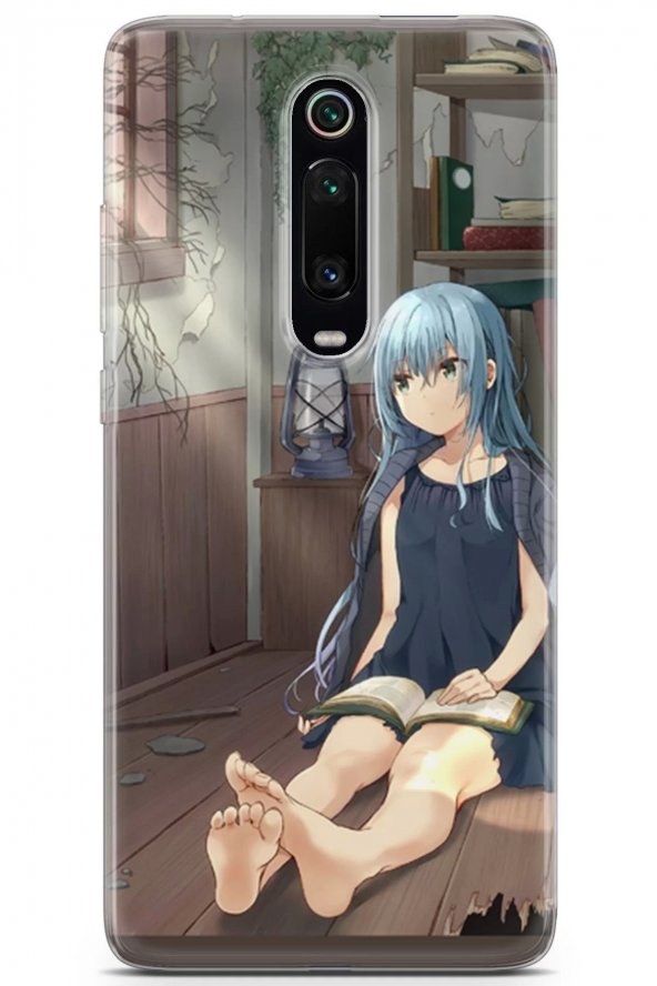 Xiaomi Mi 9T Pro Uyumlu Kılıf Anime 10 Soft Silikon Mavi Saçlı