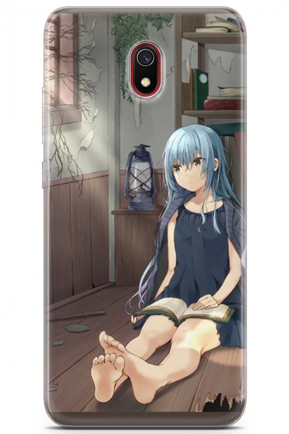 Xiaomi Redmi 8A Uyumlu Kılıf Anime 10 Kap Mavi Saçlı