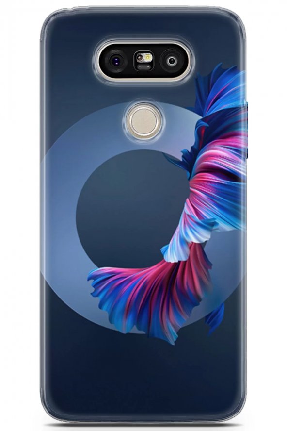 LG G5 Uyumlu Kılıf Polka 02 Kap Açık Mavi