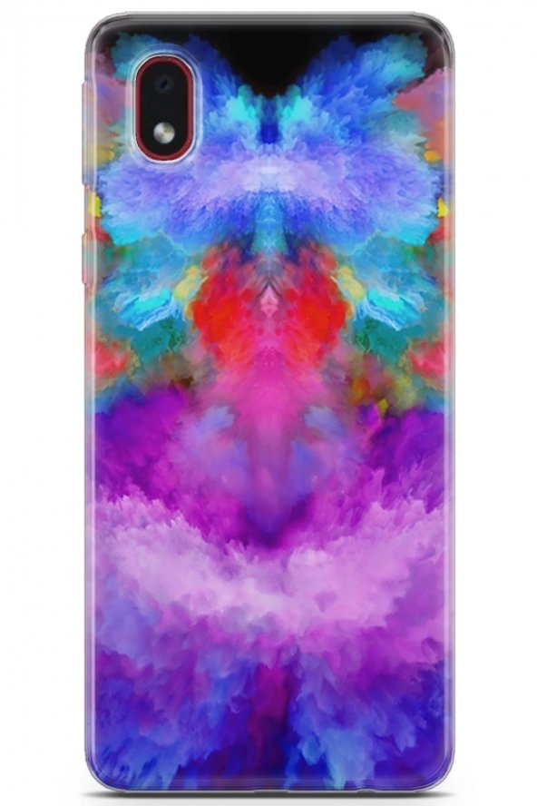 Samsung Galaxy A01 Core Uyumlu Kılıf Polka 07 Silikon Karışık Renkler