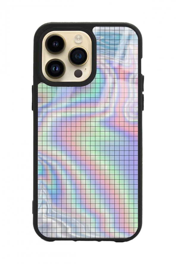 Iphone 14 Pro Neon Dama Tasarımlı Glossy Telefon Kılıfı