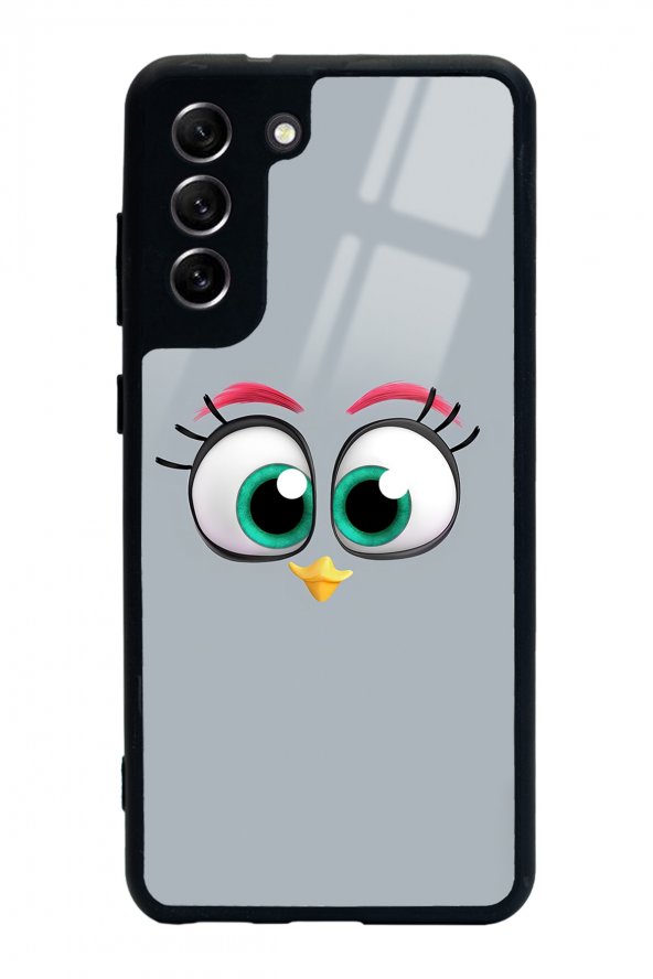 Samsung S21 Fe Grey Angry Birds Tasarımlı Glossy Telefon Kılıfı