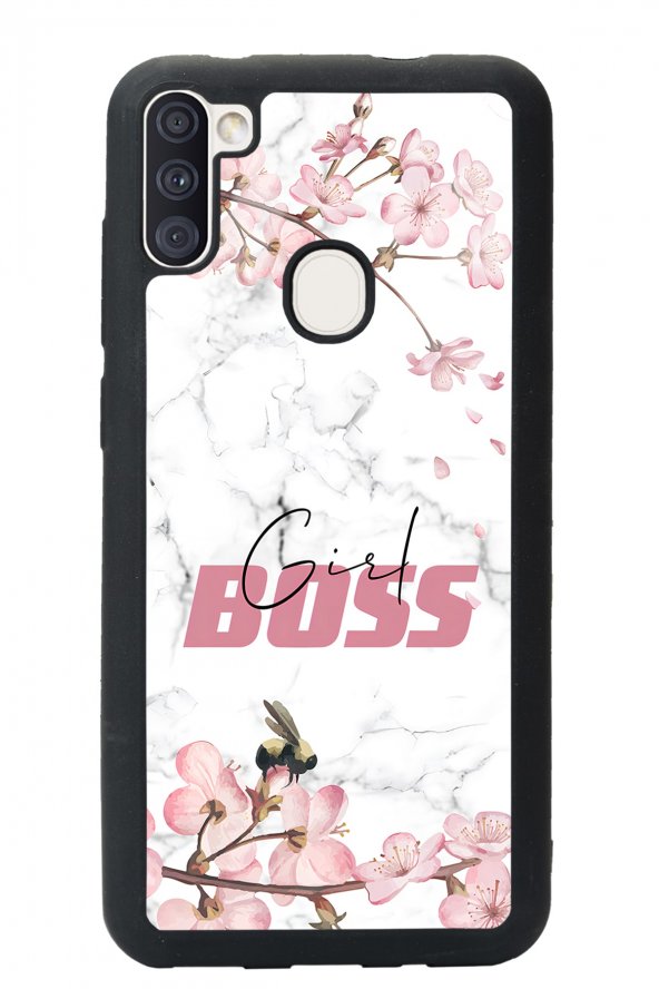Samsung A11 Sakura Girl Boss Tasarımlı Glossy Telefon Kılıfı