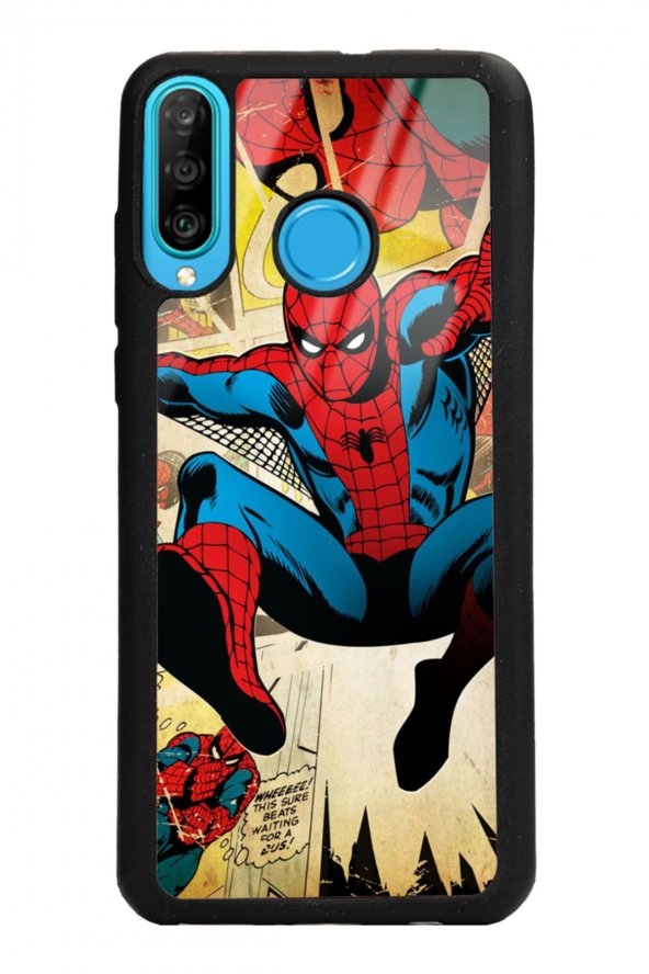 Huawei P20 Lite Spider-man Örümcek Adam Tasarımlı Glossy Telefon Kılıfı