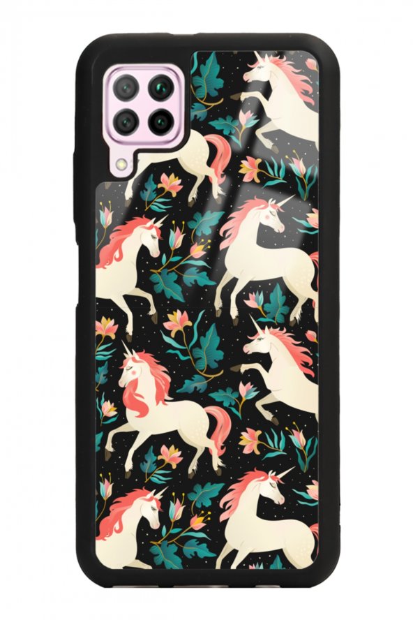 Huawei P40 Lite Unicorn Desenli Tasarımlı Glossy Telefon Kılıfı