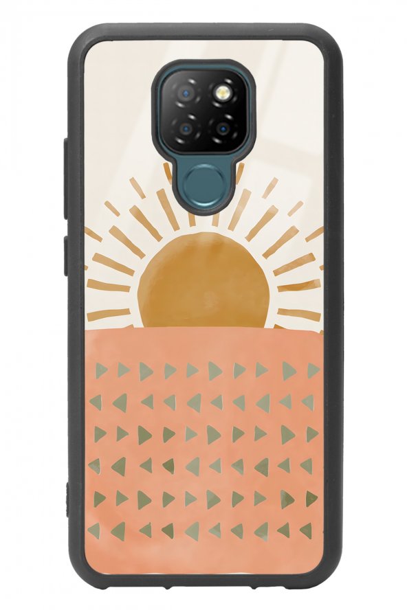 General Mobile Gm 20 Suluboya Güneş Tasarımlı Glossy Telefon Kılıfı
