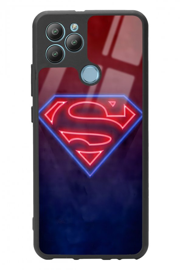 General Mobile Gm 22 Plus Neon Superman Tasarımlı Glossy Telefon Kılıfı