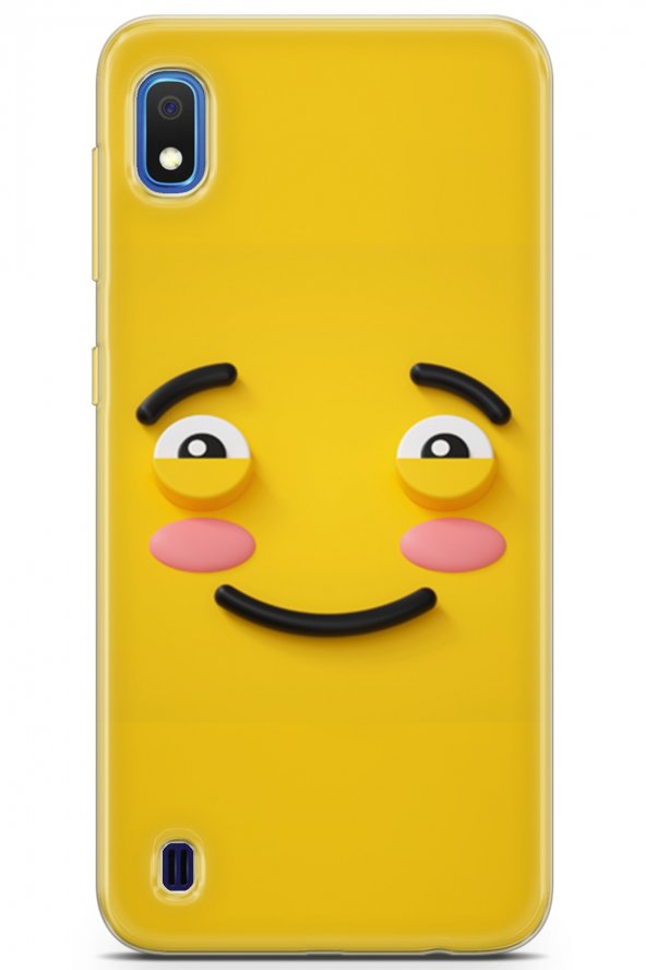 Samsung Galaxy A10 Uyumlu Kılıf Smile 30 Yaşlı Mutlu Kenarları Şeffaf Kapak Hallowen