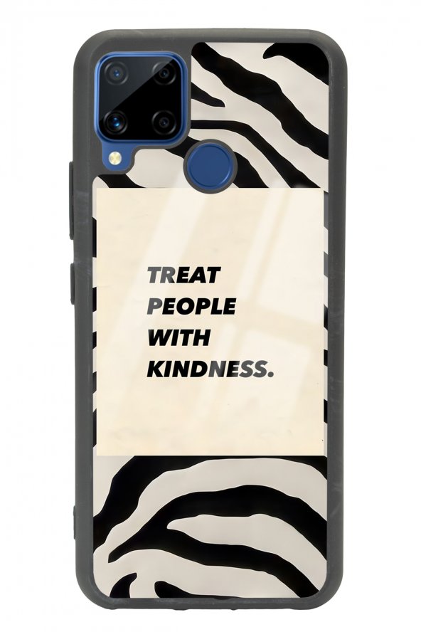 Oppo Realme C15 Zebra Motto Tasarımlı Glossy Telefon Kılıfı