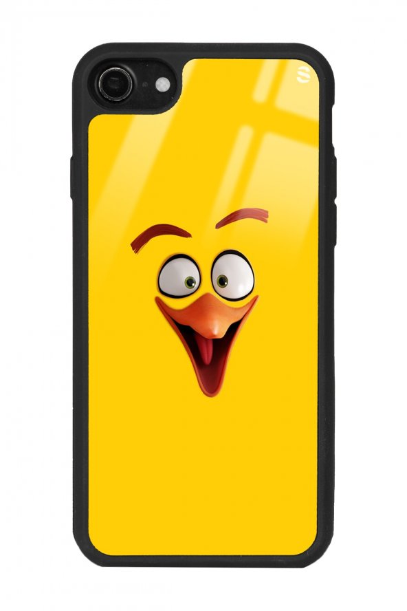 Iphone 7 - 8 Yellow Angry Birds Tasarımlı Glossy Telefon Kılıfı