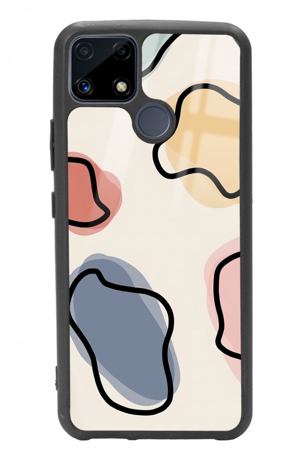 Oppo Realme C25 Nude Milky Tasarımlı Glossy Telefon Kılıfı