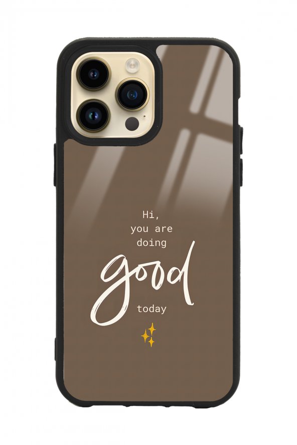 iPhone 14 Pro Max Good Today Tasarımlı Glossy Telefon Kılıfı