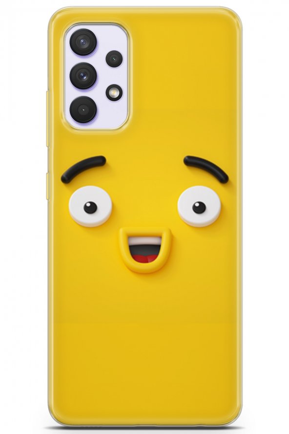 Samsung Galaxy A32 4G Uyumlu Kılıf Smile 12 Mutlu Tasarım Kılıf Winter
