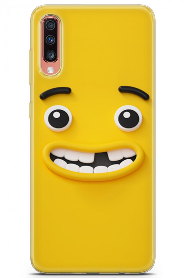 Samsung Galaxy A70 Uyumlu Kılıf Smile 01 Rahat Yüz Telefon Kılıfı Pastel