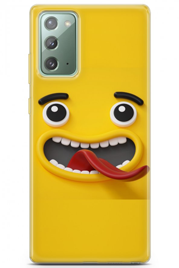Samsung Galaxy Note 20 Uyumlu Kılıf Smile 07 Ağzı Sulanmış Desenli Kılıf Dark
