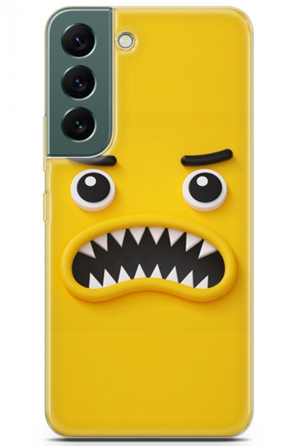 Samsung Galaxy S22 Uyumlu Kılıf Smile 20 Kızgın Öfkeli Renkli Kılıf Gradient
