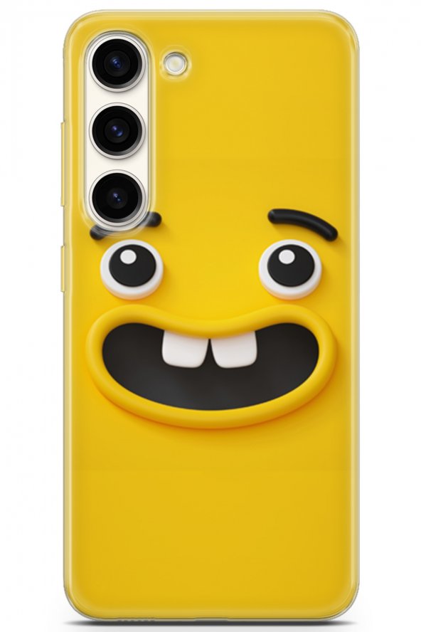 Samsung Galaxy S23 Uyumlu Kılıf Smile 03 Keyifli Arka Kapak Retro