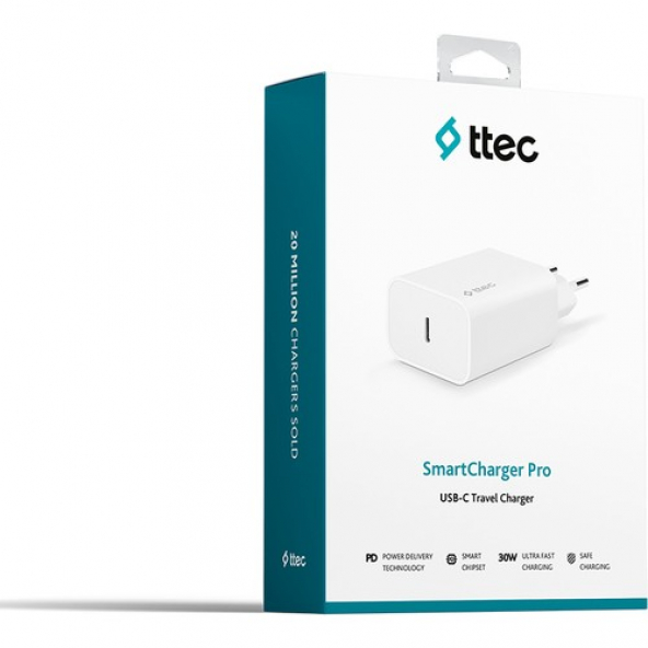 Ttec Orijinal Smartcharger Pd 30W Usb-C Seyahat Hızlı Şarj Aleti