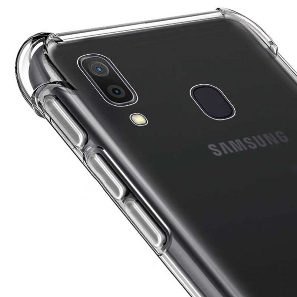 Samsung Galaxy A01 Kılıf Airbag Antishock Köşeli Darbe Önleyici Şeffaf -ANTİSHOCK-