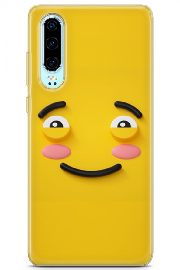 Huawei P30 Uyumlu Kılıf Smile 30 Yaşlı Mutlu Kenarları Şeffaf Kapak Hallowen