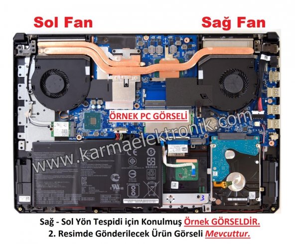 HP Fsfa18M L30204-001 Notebook CPU Fanı - Ver.1 - Sağ Fan