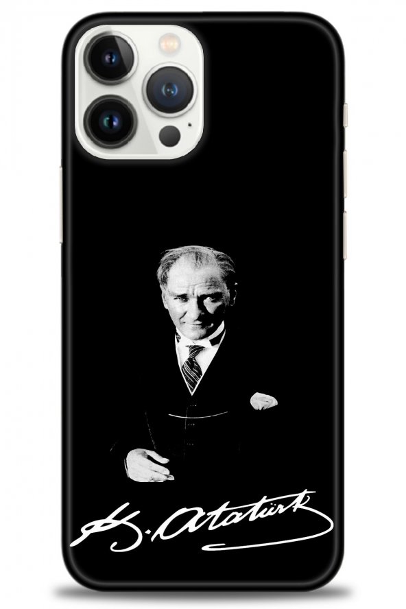 iPhone 14 Pro Max Kılıf HD Baskılı Kılıf - Kemal Atatürk