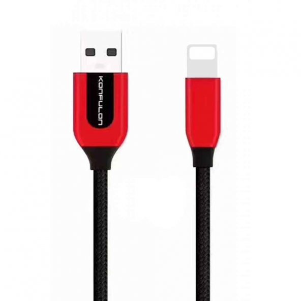 Konfulon S51 Lightning Kablo iphone Uyumlu 1M 3A - Kırmızı
