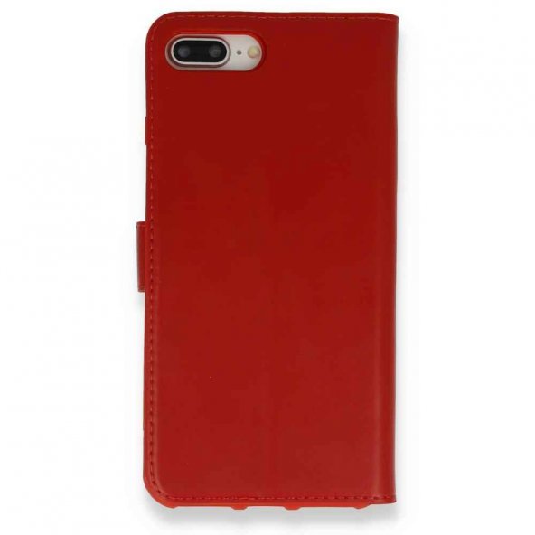iPhone 8 Plus Kılıf Trend S Plus Kapaklı Kılıf - Kırmızı