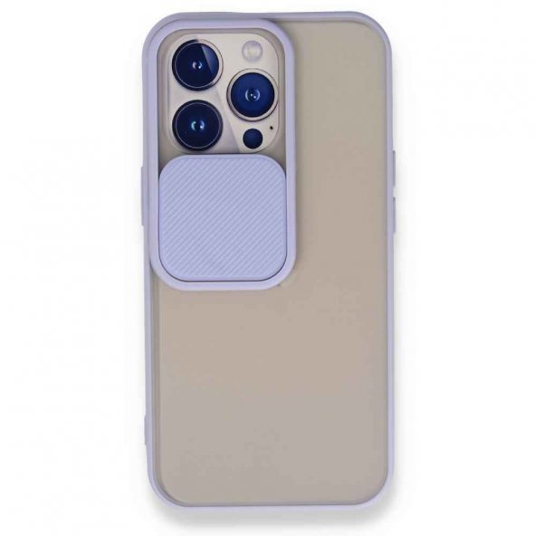 iPhone 13 Pro Kılıf Palm Buzlu Kamera Sürgülü Silikon - Lila