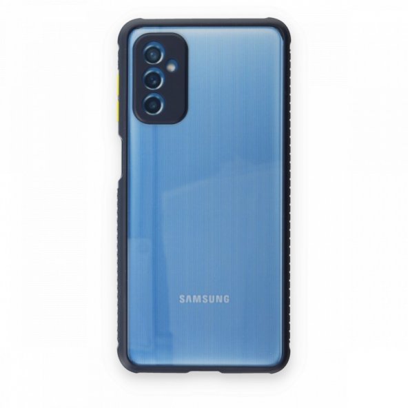 Samsung Galaxy M52 5G Kılıf Miami Şeffaf Silikon - Lacivert