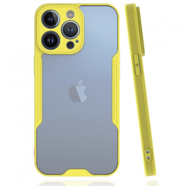 iPhone 14 Pro Max Kılıf Platin Silikon - Sarı