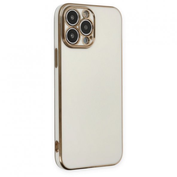 iPhone 14 Pro Max Kılıf Volet Silikon - Beyaz