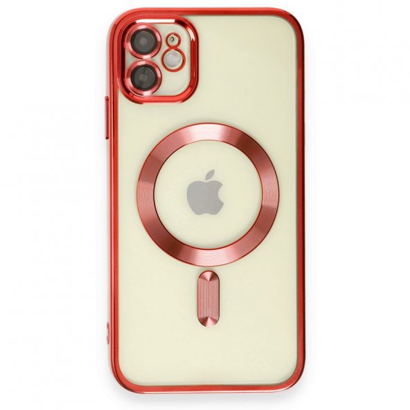 iPhone 12 Kılıf Kross Magneticsafe Kapak - Kırmızı